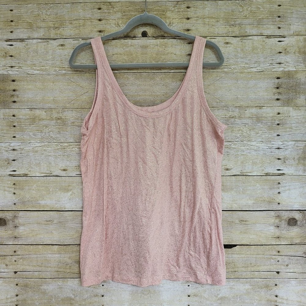 Pink and Gold Sparkle Tank Top